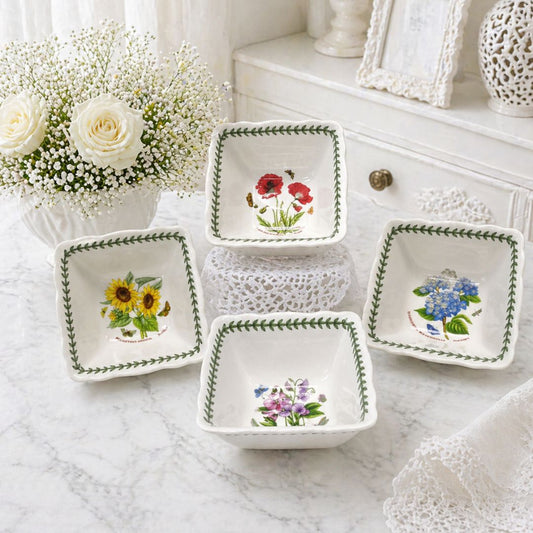 Portmeirion BG Scalloped Square Bowl 5.5inch Set of 4 (CHN)