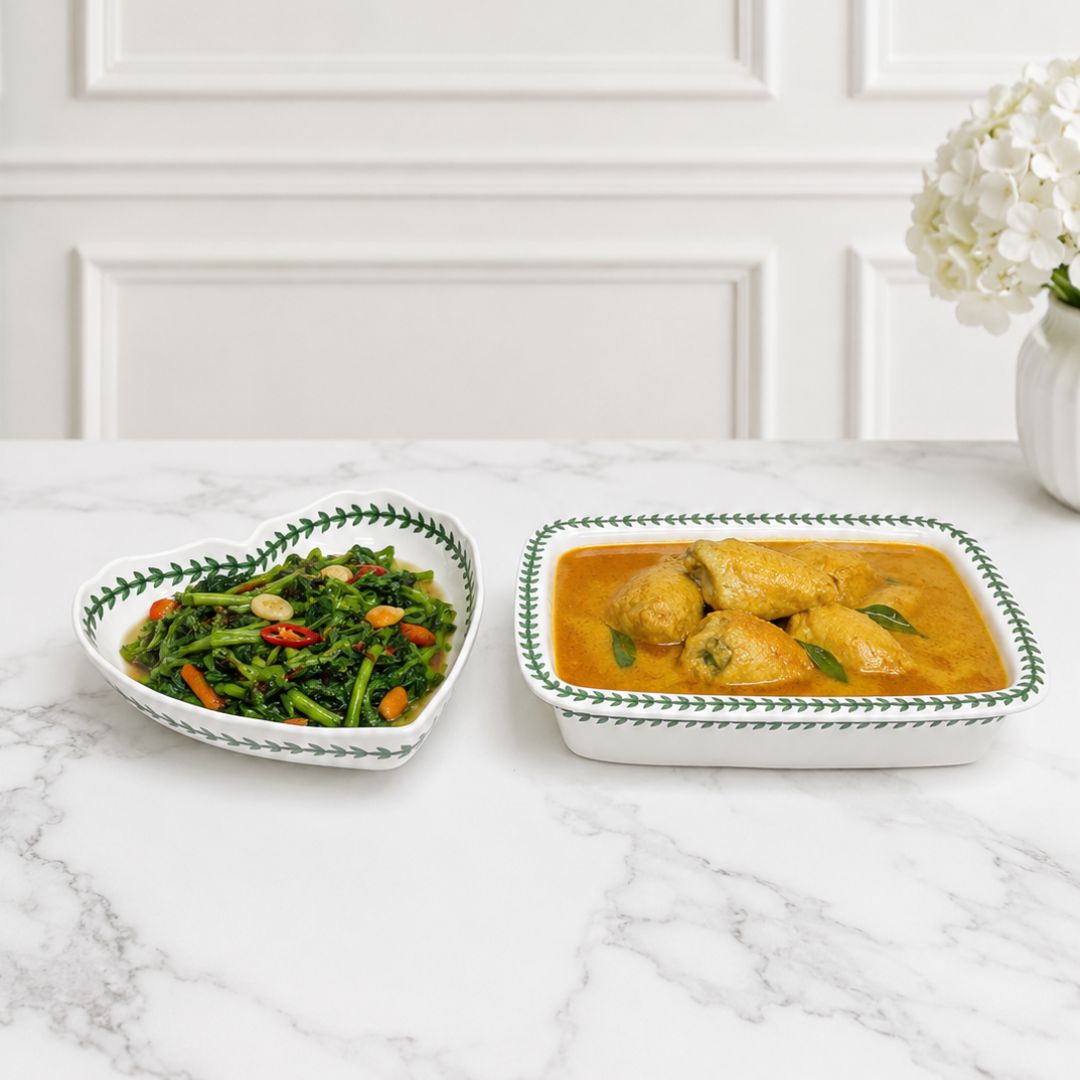 Combo BG Heart Shaped & BG Rectangular Baking Dish (CHN)
