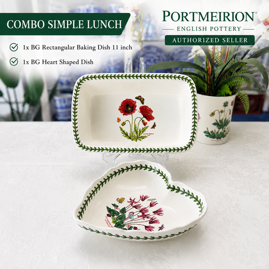 Combo BG Heart Shaped & BG Rectangular Baking Dish (CHN)