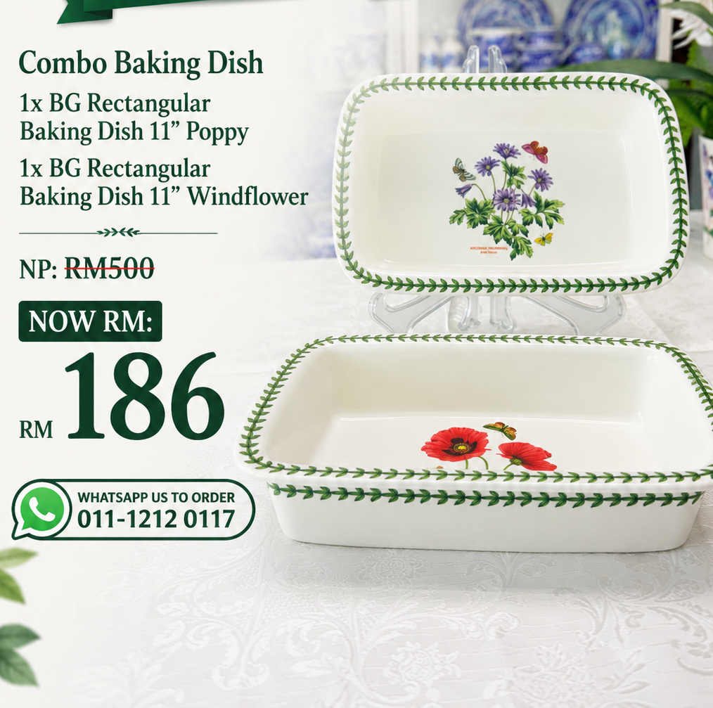 Combo Portmeirion BG Rectangular Baking Dish (CHN)