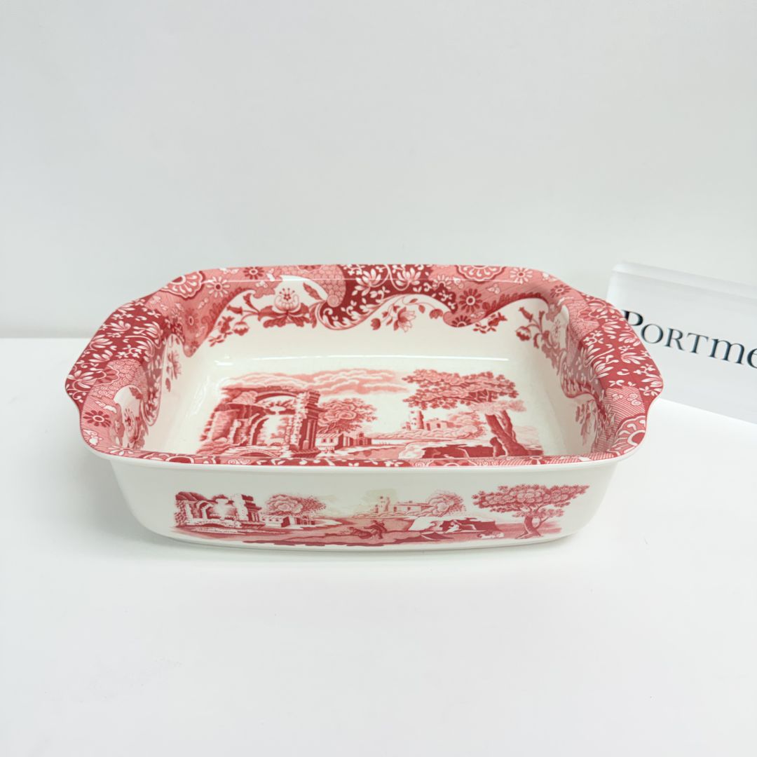 Spode Cranberry Italian Rectangular Baking Dish 9.5 inch