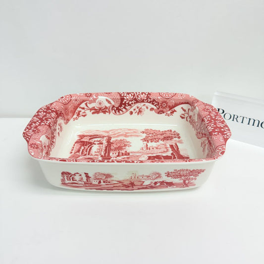 Spode Cranberry Italian Rectangular Baking Dish 9.5 inch
