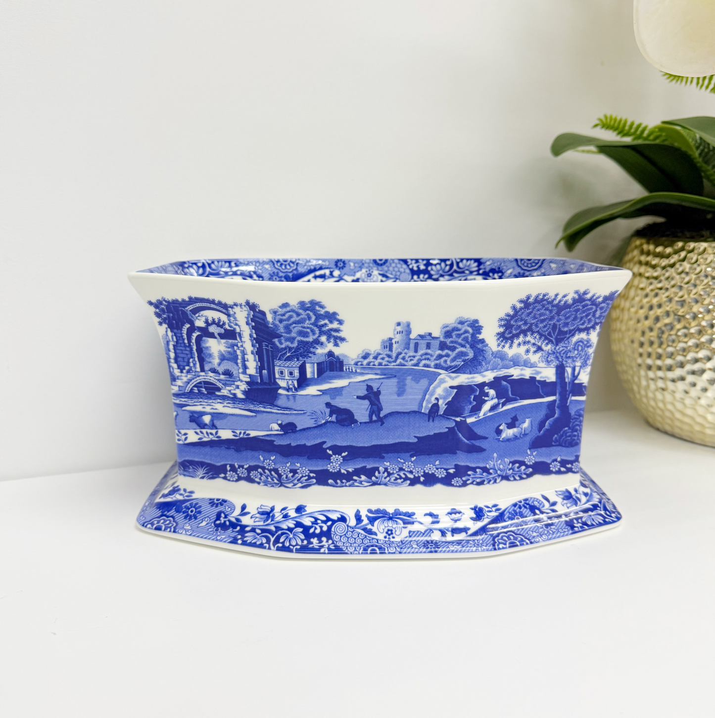 Spode Blue Italian Double Planter (CHN)