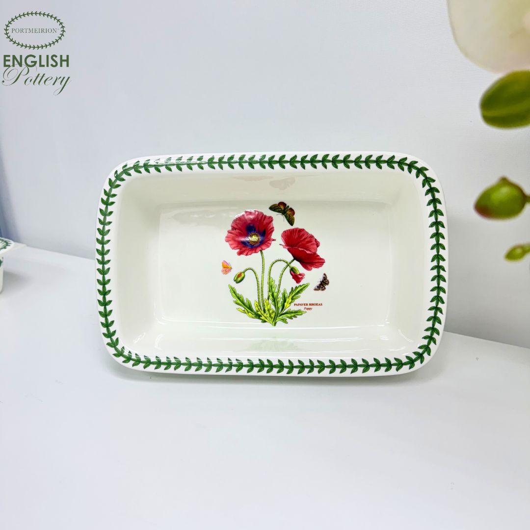 Portmeirion BG Rectangular Baking Dish 11inch Poppy