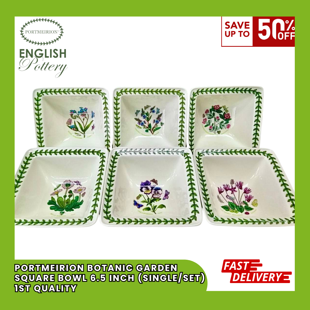 Portmeirion Botanic Garden Deep Square Bowl 6.5 inch (CHN)