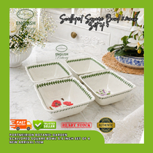 Portmeirion Botanic Garden Scalloped Square Bowl 5.5inch Set of 4 (CHN)