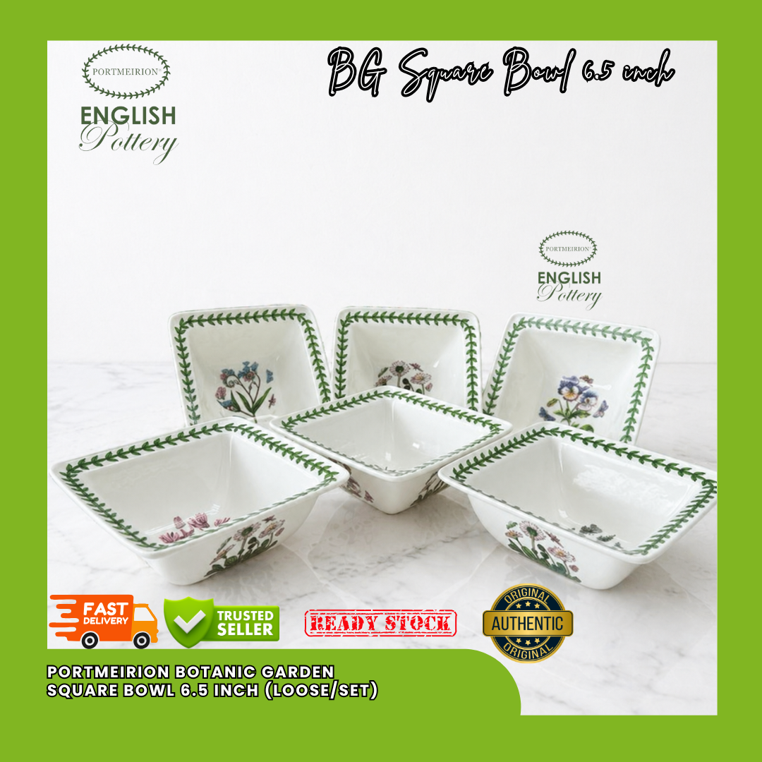 Portmeirion Botanic Garden Deep Square Bowl 6.5 inch (CHN)