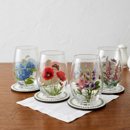 Combo Portmeirion BG Stemless Glasses & Coaster (CHN)