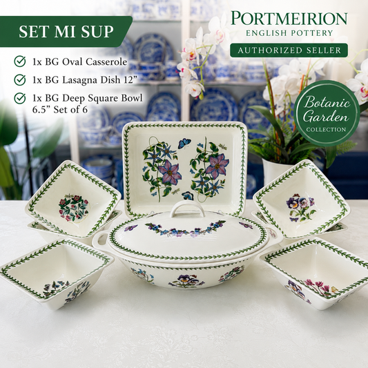 Set Mi Sup~Oval Casserole, Lasagna dish & 6.5” bowl (CHN)