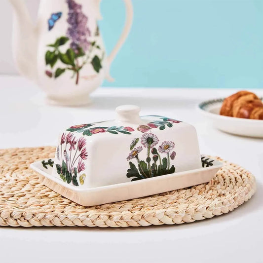 Portmeirion Botanic Garden Butter Dish With Covered