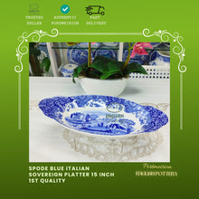 Spode Blue Italian Sovereign Platter 15 Inch