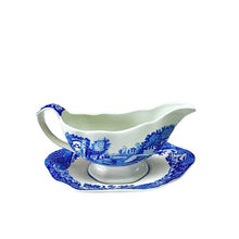 Spode Blue Italian Sauce Boat & Stand