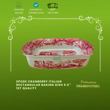 Spode Cranberry Italian Rectangular Baking Dish 9.5”