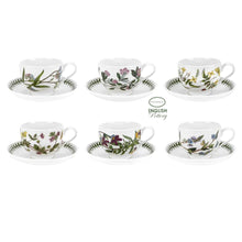 Botanic Garden Traditional Teacup & Saucers (set of 6)