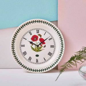 Botanic Garden Poppy Wall Clock