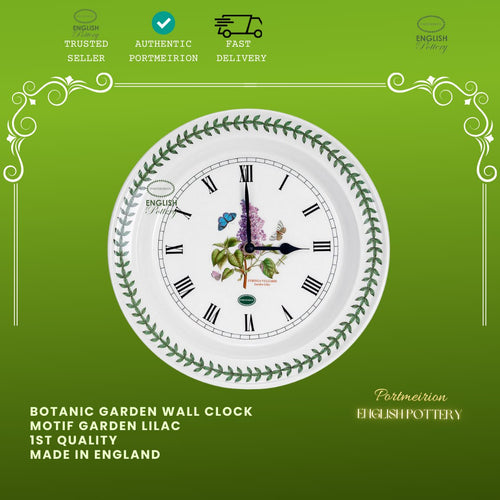 Botanic Garden Wall Clock Motif Garden Lilac