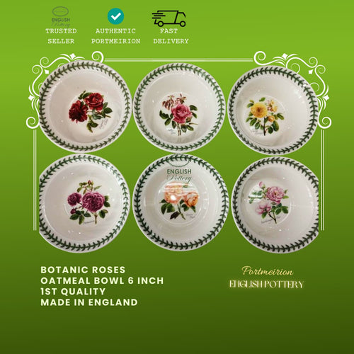 Botanic Roses Oatmeal Bowl 6Inch