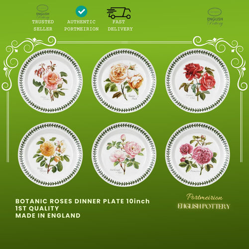 Botanic Roses Dinner Plate 10Inch